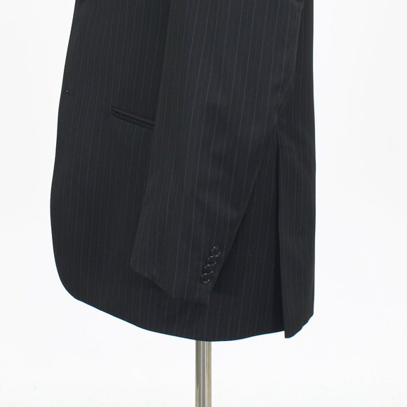 Sean John 44L 36x30 Black Full Suit 2-Button Stripe R623 - Picture 10 of 15